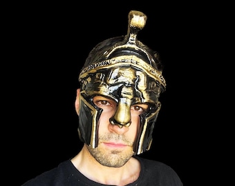 Embroidered Gladiator Mask: Middle Ages Warrior Helmet, Personalized Colors