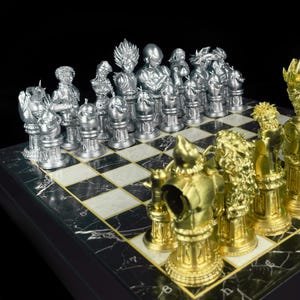 Anime Chess Set With Chessboard Personalized Anime Figure Chess Set | Customizations Available