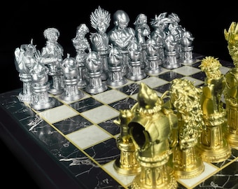 Anime Chess Set: Personalized Figure Chessboard, Custom Colors
