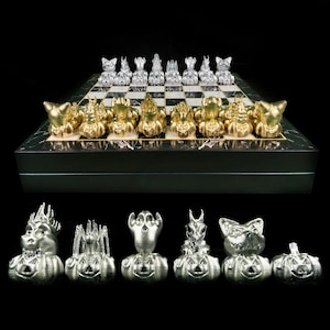 Pumpkin Helloween Chess Set With Chessboard Halloween Chess Set | Customizations Availables