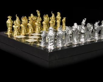 Dota-s Figure Chess Set: Personalized Handmade Chessboard
