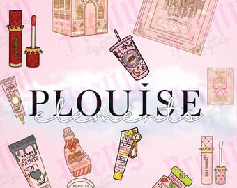 P Louise Makeup Clipart PNG Bundle: Naklejki Boujee Beauty (Pobieranie cyfrowe)