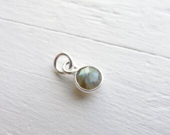 Natural Labradorite 10x40mm Rectangle Briolette 925 Sterling Silver Plated Bezel Connector
