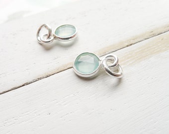 Cushion Shape Chalcedony Silver Coated Singel Bail Charm Bezel Size: 15mmx11mm GMPC098 5-Pcs Natural Chalcedony Faceted Bezel Pendant