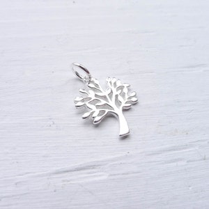 Tree Charm Sterling Silver Pendant for Jewelry Making CHS7245 image 5