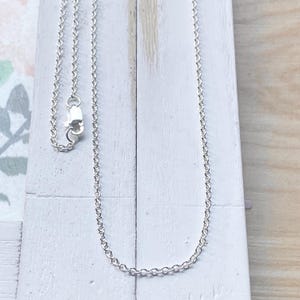 Sterling Silver Tiny Cable Chain Chains Finished 18 inches or 16&quot; (NR61310118)