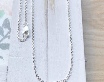Sterling Silver 18 Inch Fern Chain, Necklace Chains, Fern