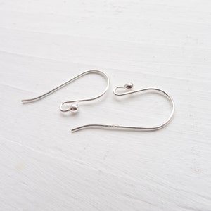 thumbnail image 2 of 200 Sterling Silver French Hook Ear Wires – 21 Gauge, 1mm Ball End, 925 Silver – Unbranded 2 of 4