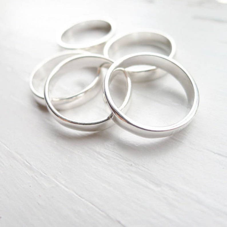 Ring Blanks Sterling Silver Stamping Blank Rings for Names or Etsy