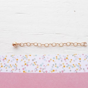 Rose Gold Extender Chain Rosegold Filled Necklace Lengthen 2 inches