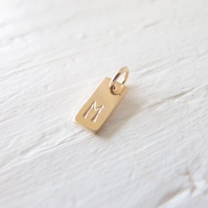 Tiny Gold Letter Charm Initial Pendant for Bracelets or Necklaces Personalized (CHGF2529T)