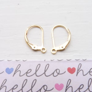 Gold Filled Leverback Ear Hooks Lever back Earring Findings (FC278AF)