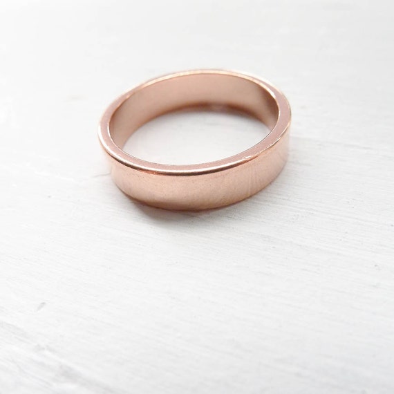 Copper Ring Blank Size 8 for Stamping Names Words Quotes 4.9mm