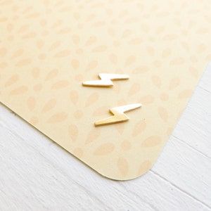 Gold Lightning Bolt Tiny Solderable Accent Rivet Goldfilled Metal Work in Jewelry (SBGF089)