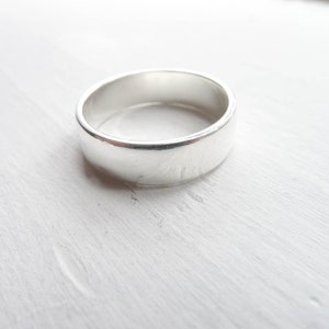 Thick Sterling Silver Rings for Metal Stamping 6mm Finger Ring Size 7 (RHSR627)