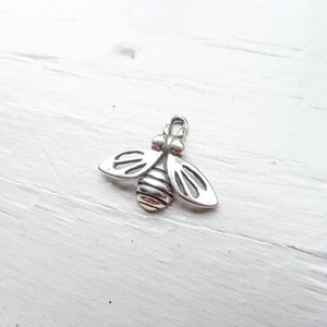 Bumble Bee Pendant Honey Bees Charm Sterling Silver Charms (CR621880)