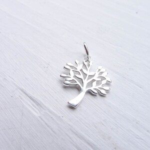 Tree Charm Sterling Silver Pendant for Jewelry Making CHS7245 image 4