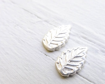 Sterling Silver Leaf Component Soldering Accent for Jewelry Making Rivet Charm or Solder Piece Leaves (SHSL158)