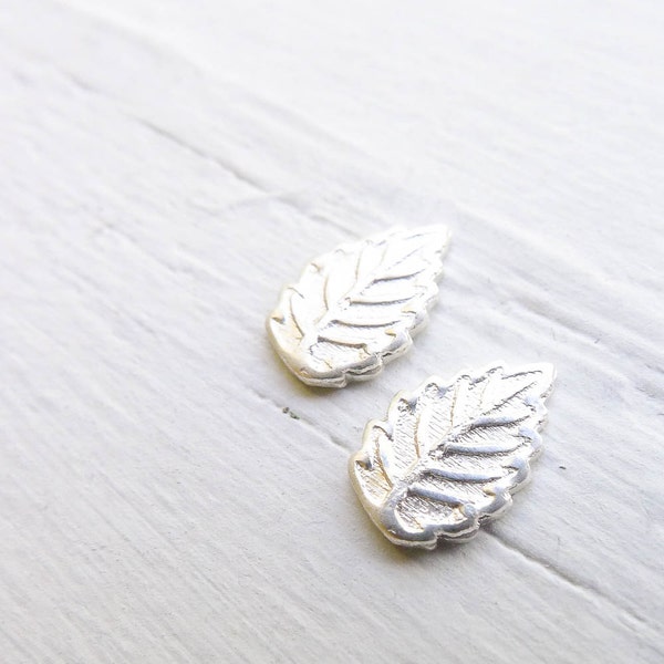 Sterling Silver Leaf Component Soldering Accent for Jewelry Making Rivet Charm or Solder Piece Leaves (SHSL158)