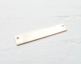 Gold Bar Blank Goldfilled Bar Connector for Necklaces Stamping (BHGF2465H)