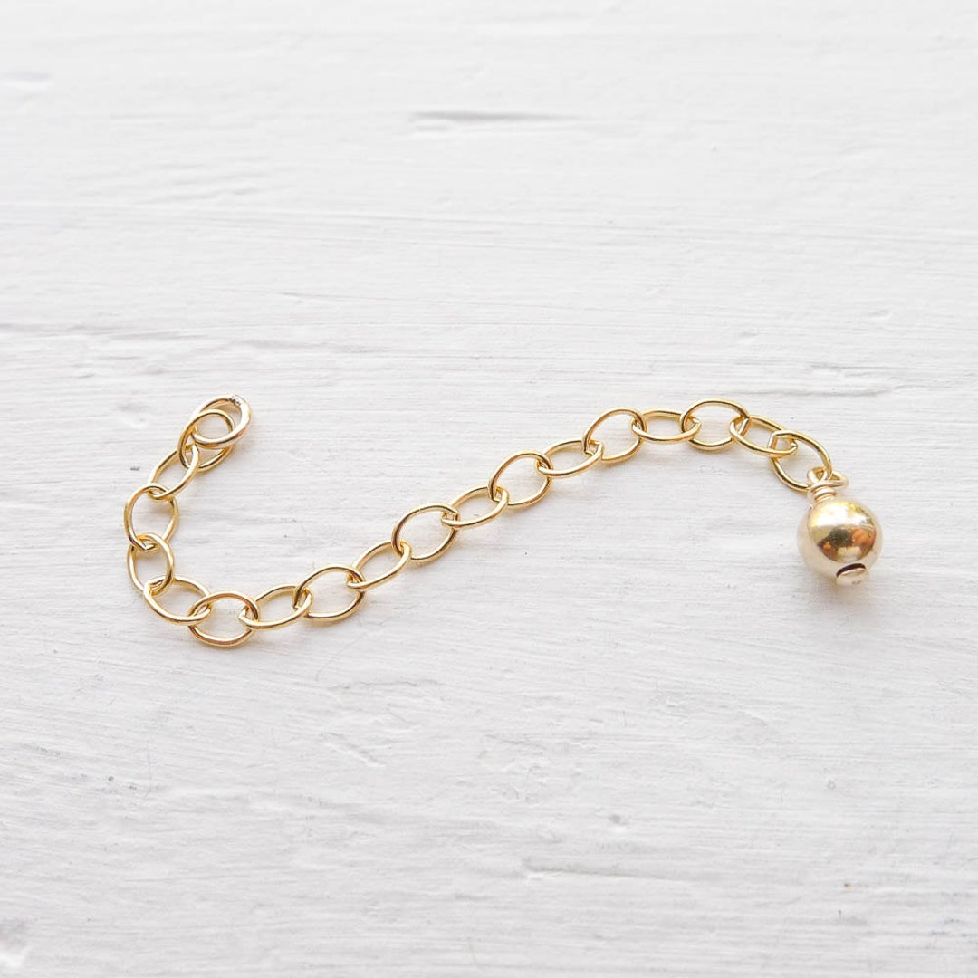 Gold Filled Extender Chain 2 Inch Necklace Extension Lengthen (NHGF546 ...