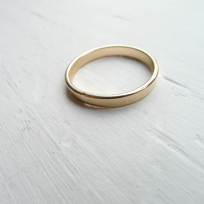 Gold Ring Blanks Size 8 Goldfilled 2.6mm Plain Rings for Etsy