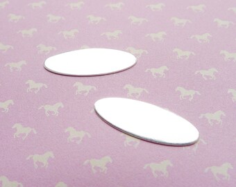 Oval Stamping Blanks Sterling Silver Handstamping Materials or Charms for Metal Stamping