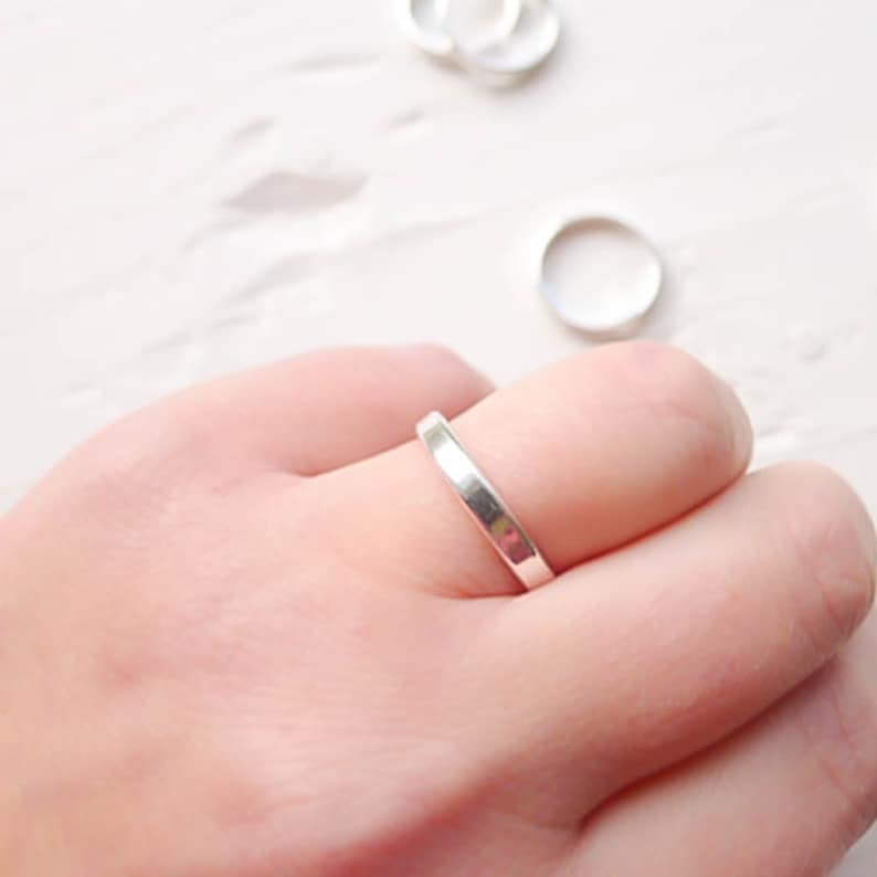 Stamping Rings in 3mm Blanks Sterling Silver for Handstamping Etsy