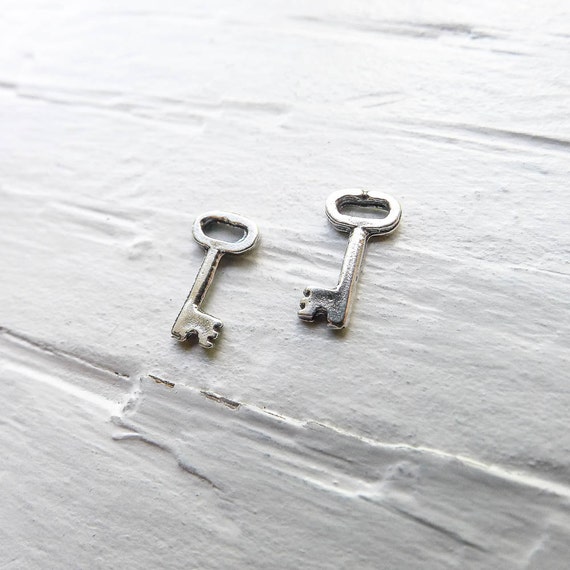 Buy Tiny Key Charm Very Small Sterling Silver Keys for Jewelry 