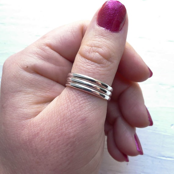 Size 10 Ring Sterling Silver Band Large 2mm Plain Skinny Finger