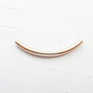 Gold Filled Curved Tube Jewelry Making Findings and Materials (LHGF1347)