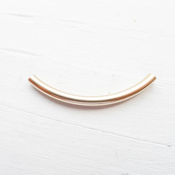 20mm Copper Curve Tubes Spacer Beads Jewellery Making Findings 10pcs