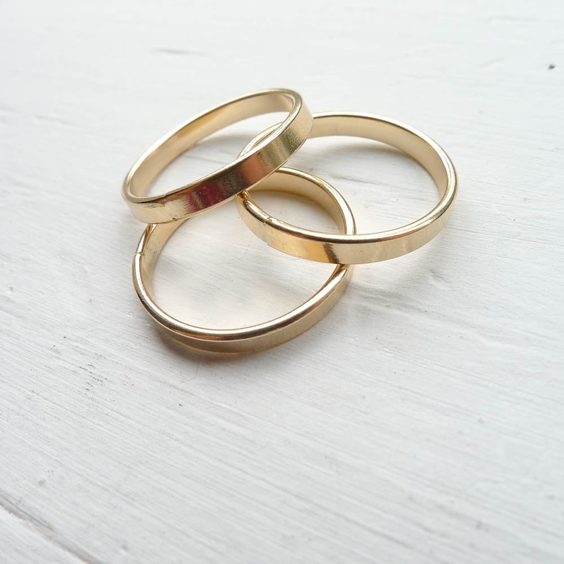 Gold Ring Blanks Size 8 Goldfilled 2.6mm Plain Rings for Etsy
