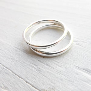 Sterling Silver Band Size 8 Ring 2mm Wide Plain Finger Rings (RHSR228)