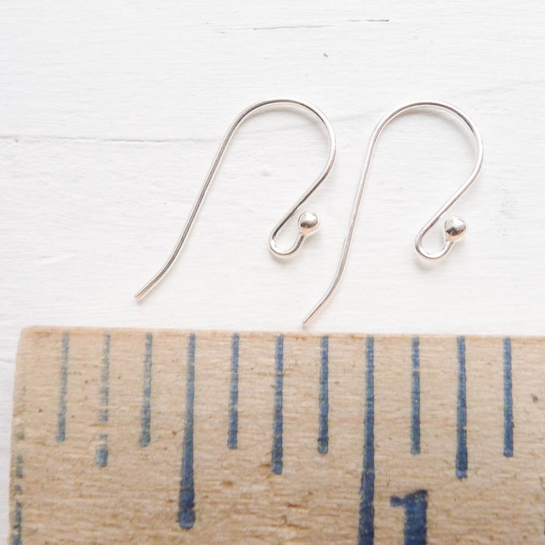 Sterling Silver French Hook Ear Wires Pair With Balls Earring Etsy