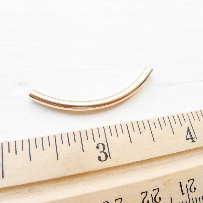 Gold Filled Curved Tube Jewelry Making Findings and Materials Etsy