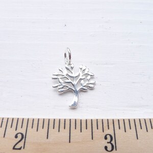 Tree Charm Sterling Silver Pendant for Jewelry Making CHS7245 image 2