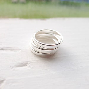 Stamping Rings in 3mm Blanks Sterling Silver for Handstamping and Stacking Size 6 Six (RHSR3326)