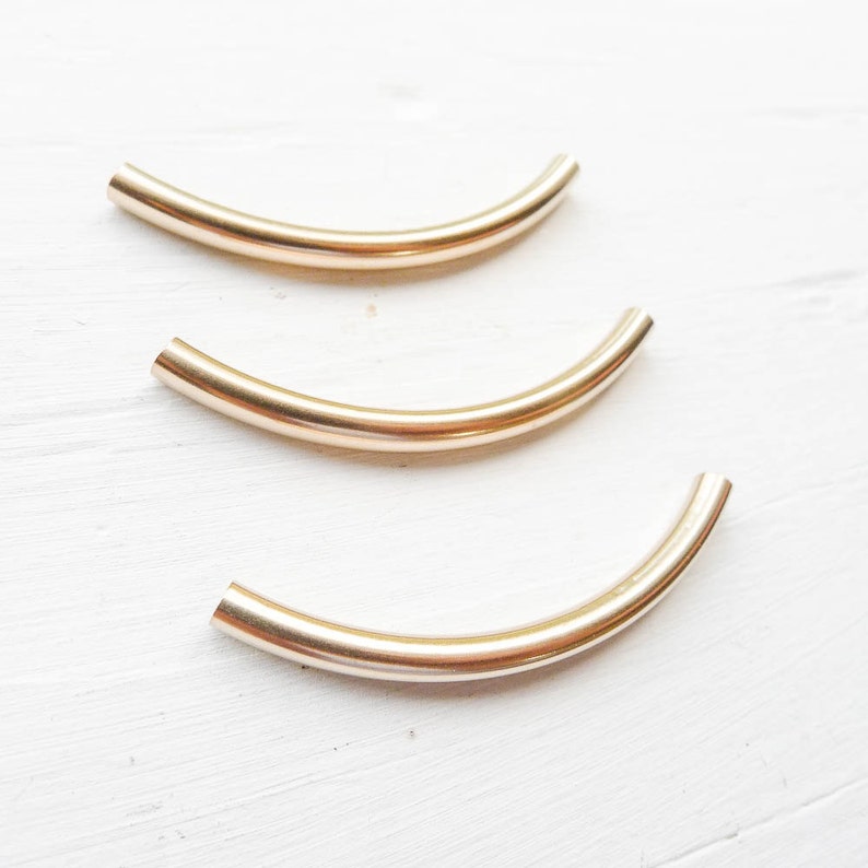 Gold Filled Curved Tube Jewelry Making Findings and Materials Etsy