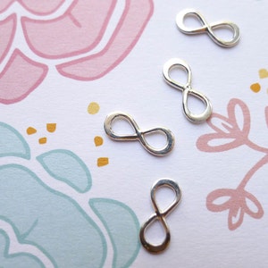 Teeny Tiny Infinity Link Sterling Silver Infinity Charm (CNS2971)