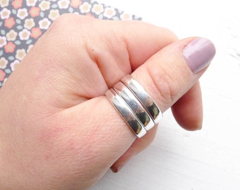 One 4mm Stamping Ring Size 10 Blanks in Sterling Silver for Handstamping (RHSR4210)
