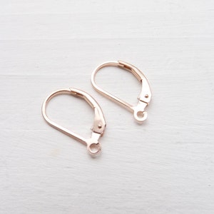 Rose Gold Filled Lever back Earwires Leverback Earring Hooks (FC278ARF)