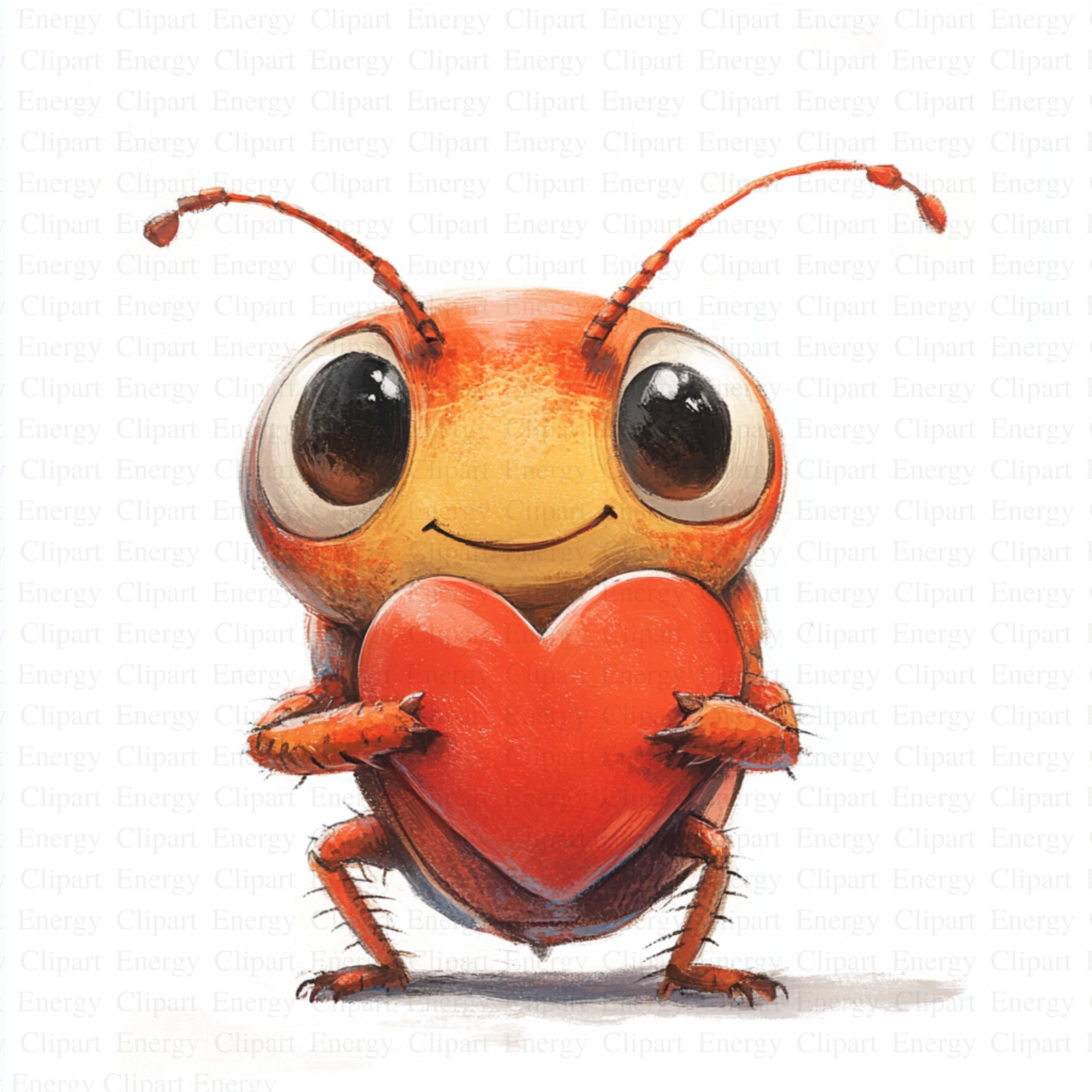 Cute Love Bug | 5 High Quality Jpg's | Digital Download