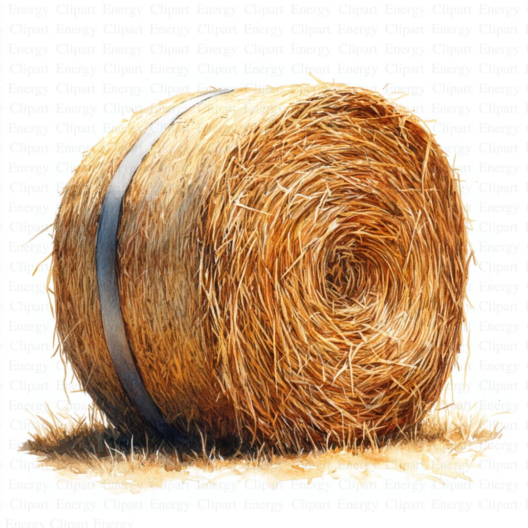 Hay Bale Clipart | 5 High Quality Jpg's | Digital Download | Farm Art ...