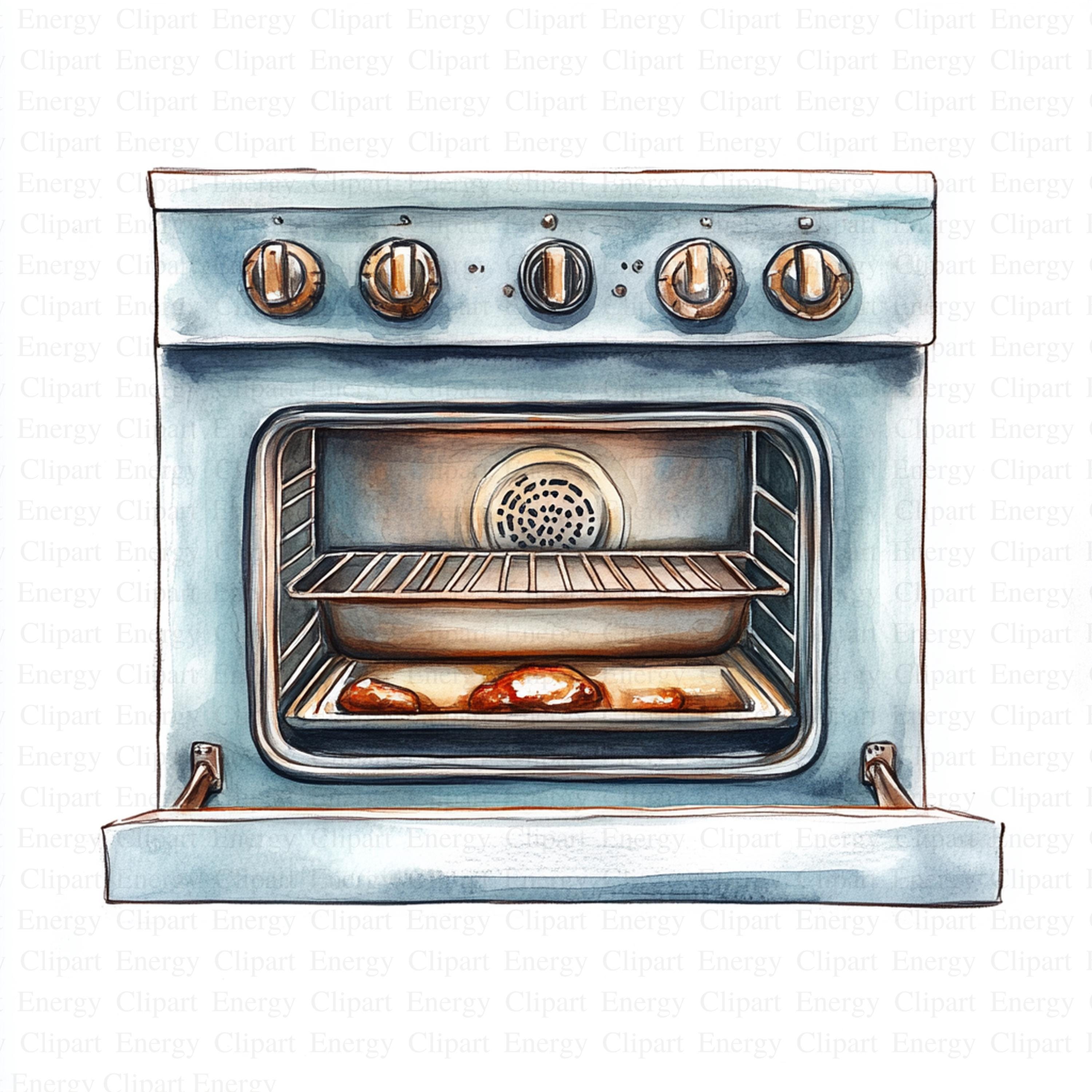 Watercolor Oven Clipart | 5 High Quality Jpg's | Digital Download | Baking  Art | Kitchen Graphics | Culinary Illustrations | Food Designs - Etsy Israel, image size:3000x3000