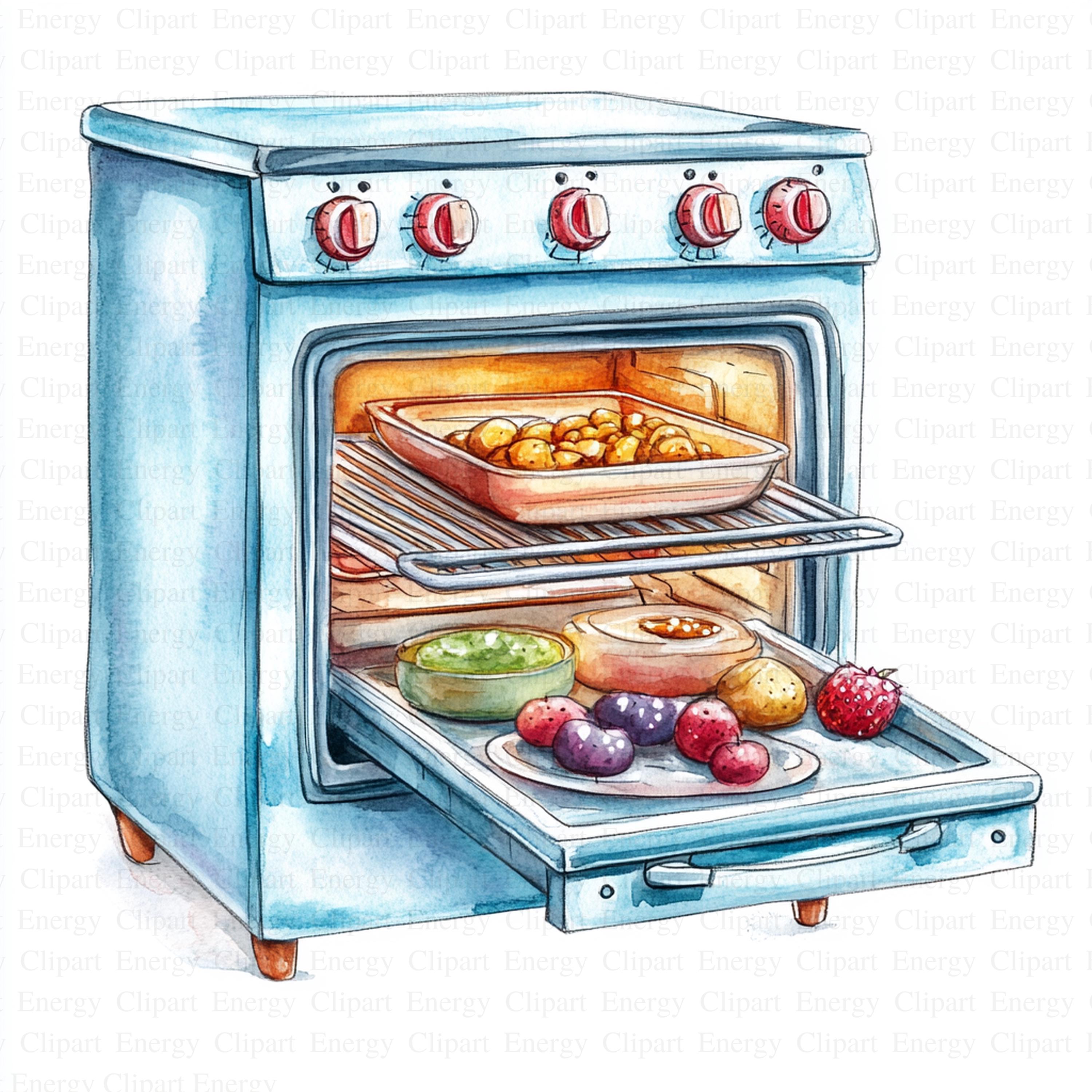 Oven Clipart | 5 High Quality Jpg's | Digital Download | Baking Art |  Kitchen Graphics | Culinary Illustrations | Food Designs | Clip Art - Etsy  New Zealand, image size:3000x3000