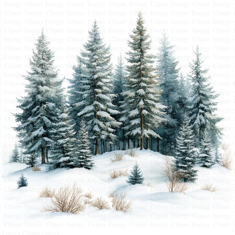 Winter Scene Art Etsy