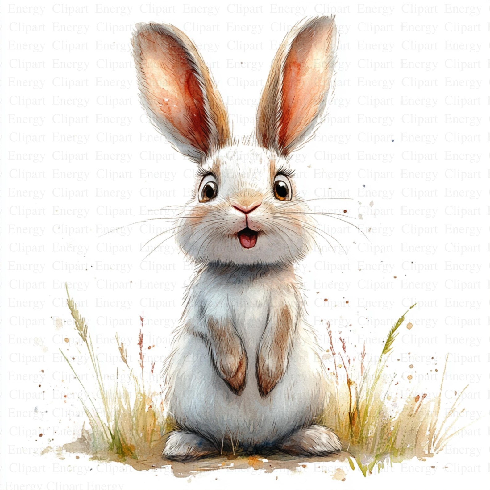 Surprised Hare Clipart | 5 High Quality Jpg's | Digital Download | Hare ...