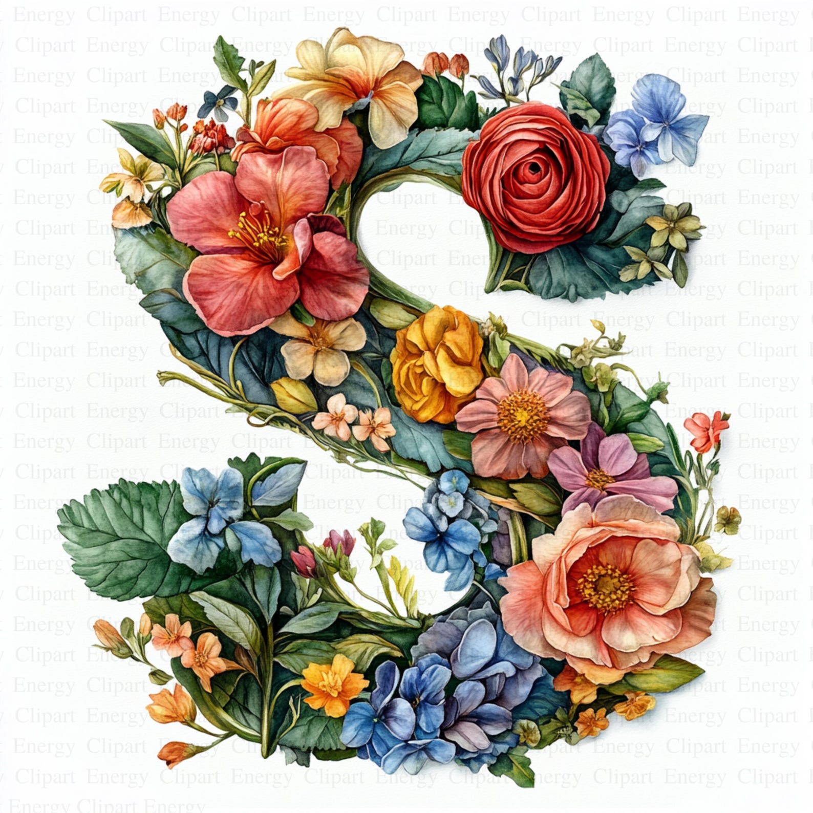 Letter S Clipart 5 High Quality Jpg's Digital Download Colorful ...