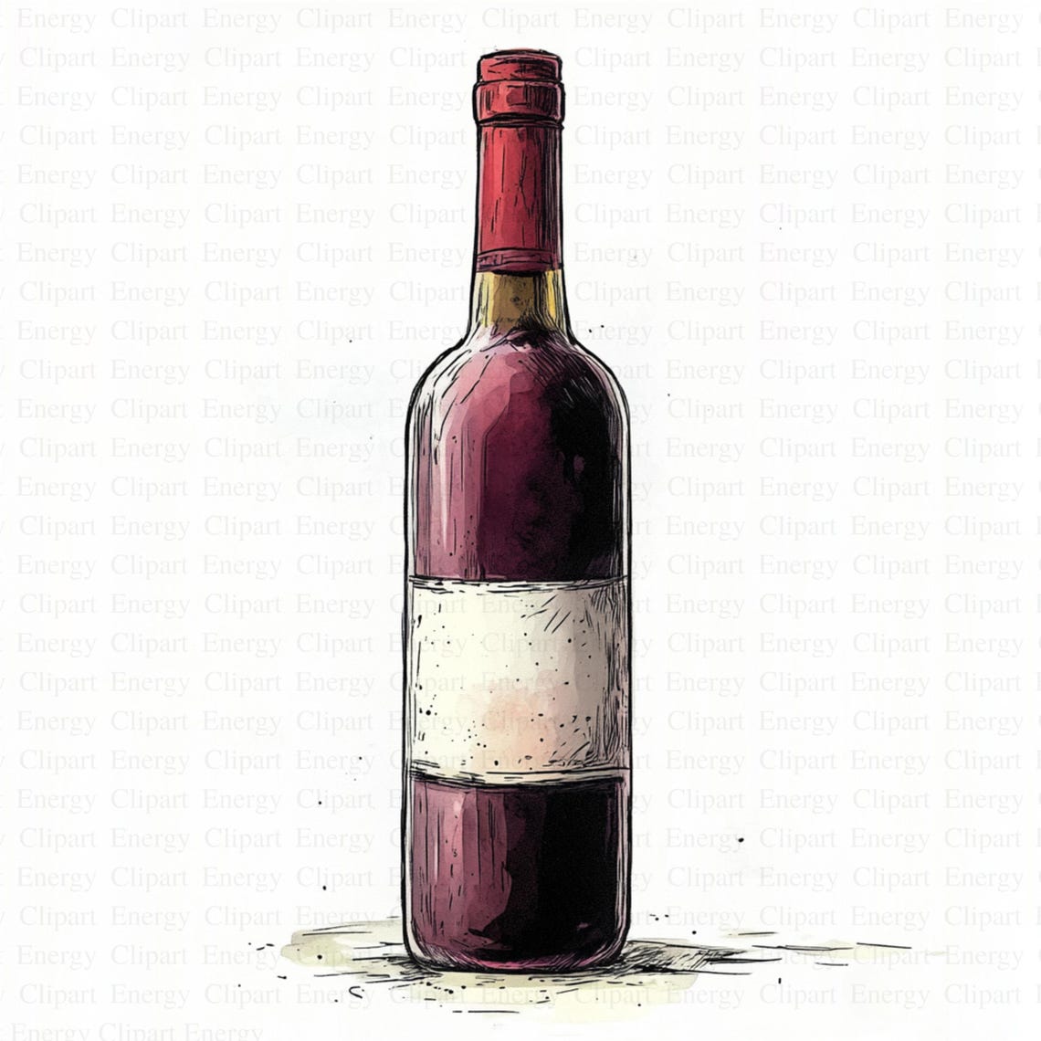 Wine Bottle Clipart | 5 High Quality Jpg's | Digital Download | Wine ...